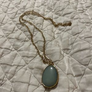 Stella Dot Sanibel Reversible Necklace Quartzite Faceted Glass Pendant